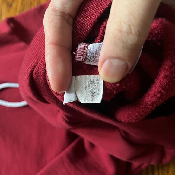 American Apparel Women's XXS F498 Cranberry Red Hoodie Pullover Made in USA - Picture 4 of 9